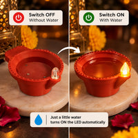 Water LED Sensor Diya – Decorative Diya Set