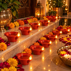 Water LED Sensor Diya – Decorative Diya Set