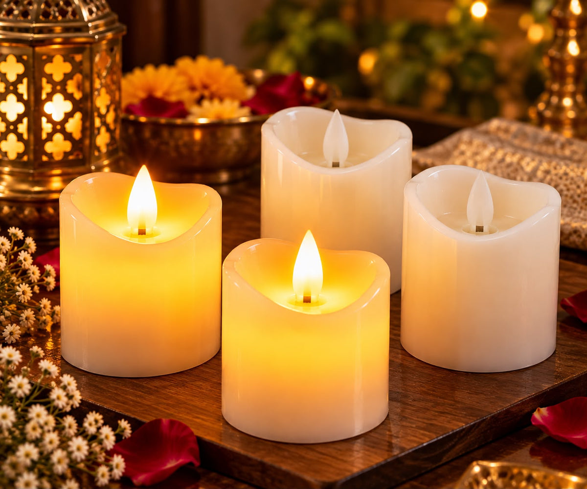Smokeless LED Candle with Flickering Flame