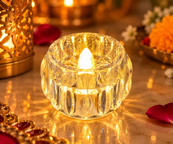 Crystal LED Diya – Decorative Light