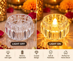 Crystal LED Diya – Decorative Light