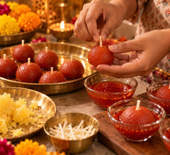 Gulab Jamun Inspired Handmade Candle in Glass Bowl