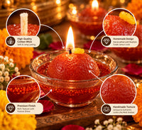 Gulab Jamun Inspired Handmade Candle in Glass Bowl