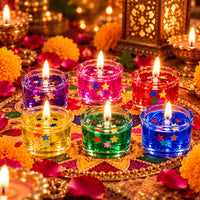 Colorful Mini Gel Candle Set – 6 Pieces