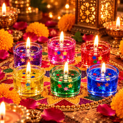 Colorful Mini Gel Candle Set – 6 Pieces